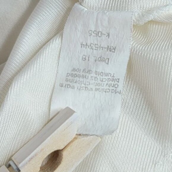 Sears Cami Ivory Cream SZ 40 Lace VNeck Antron III Nylon #84474 040 Vintage READ - Picture 7 of 8